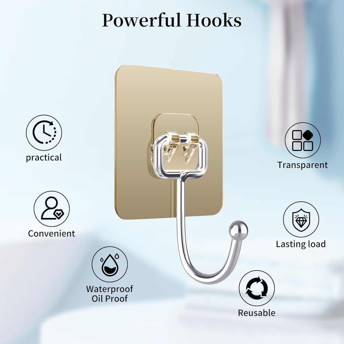 Golden Large Hooks For Hanging