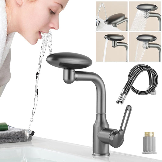 Premium Pull-Out Kitchen Faucet - Stainless Steel, Gunmetal Gray