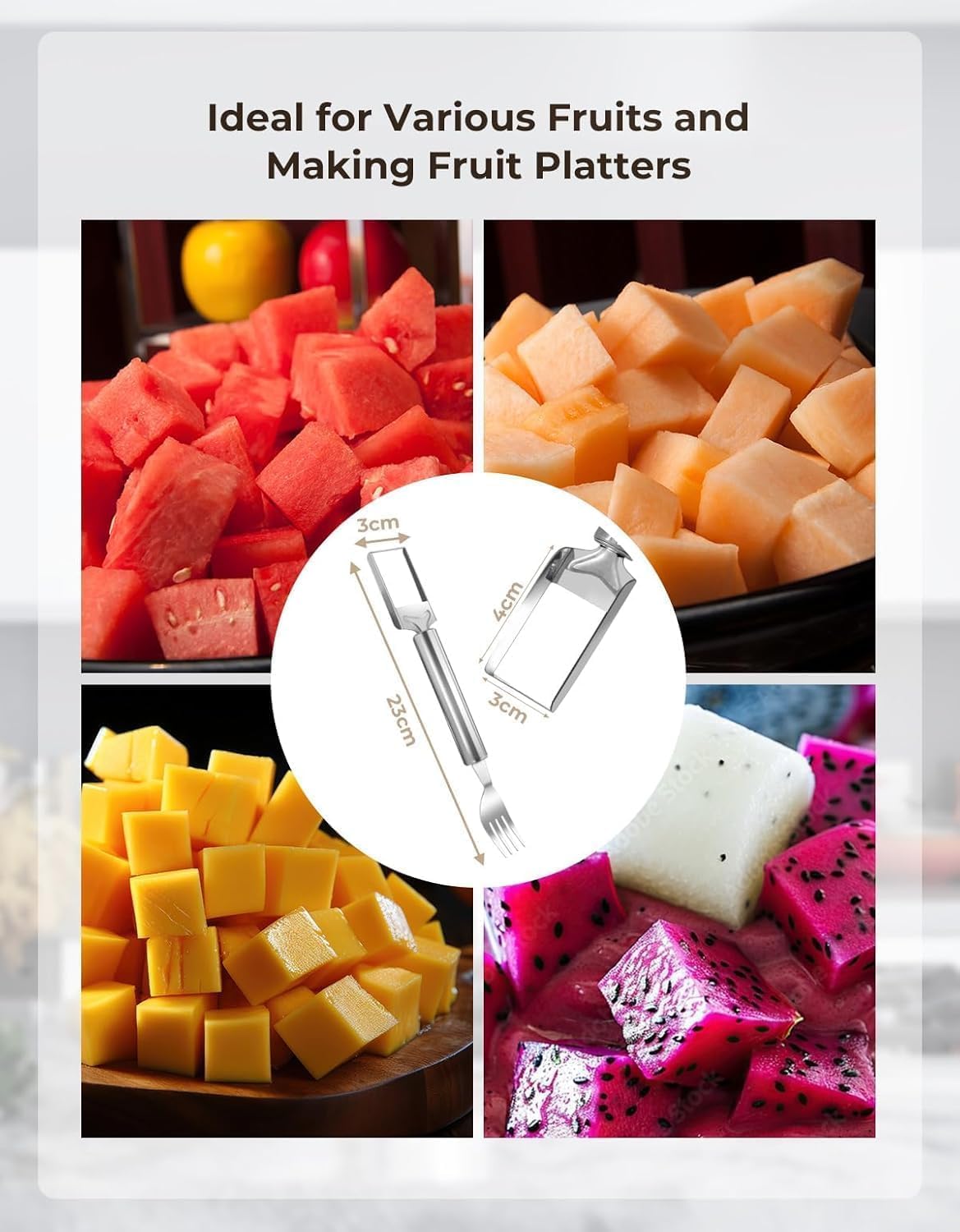 2-in-1 Stainless Steel Fruit Cutter