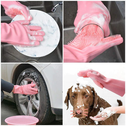 Silicon Cleaning Gloves