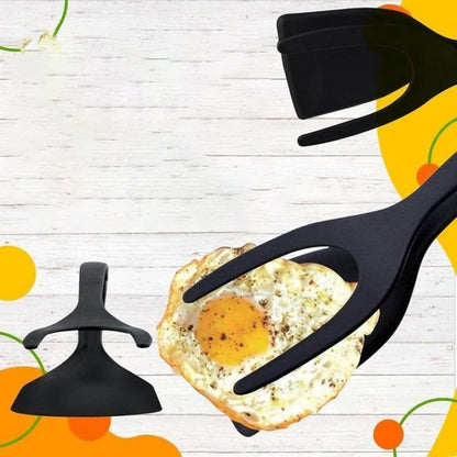 2 in 1 Grip and Flip Spatula Tongs Egg