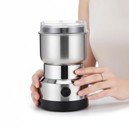 Compact Stainless Steel Electric Grinder for Coffee & Spices