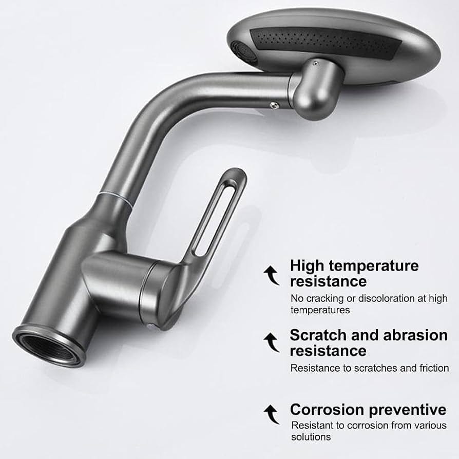 Premium Pull-Out Kitchen Faucet - Stainless Steel, Gunmetal Gray