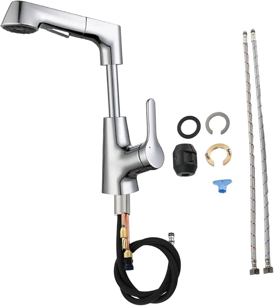 Premium Pull-Out Kitchen Faucet - Stainless Steel, Gunmetal Gray