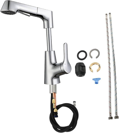 Premium Pull-Out Kitchen Faucet - Stainless Steel, Gunmetal Gray