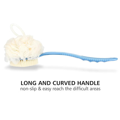 Shower Body Brush With Bristles And Loofah